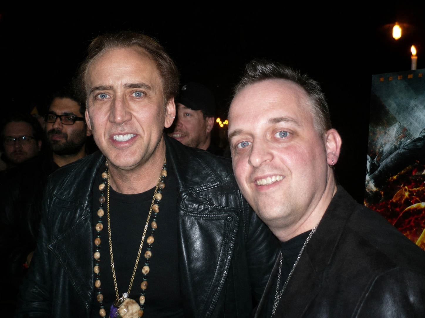 With Nicolas Cage at the Fangoria magazine party in NYC